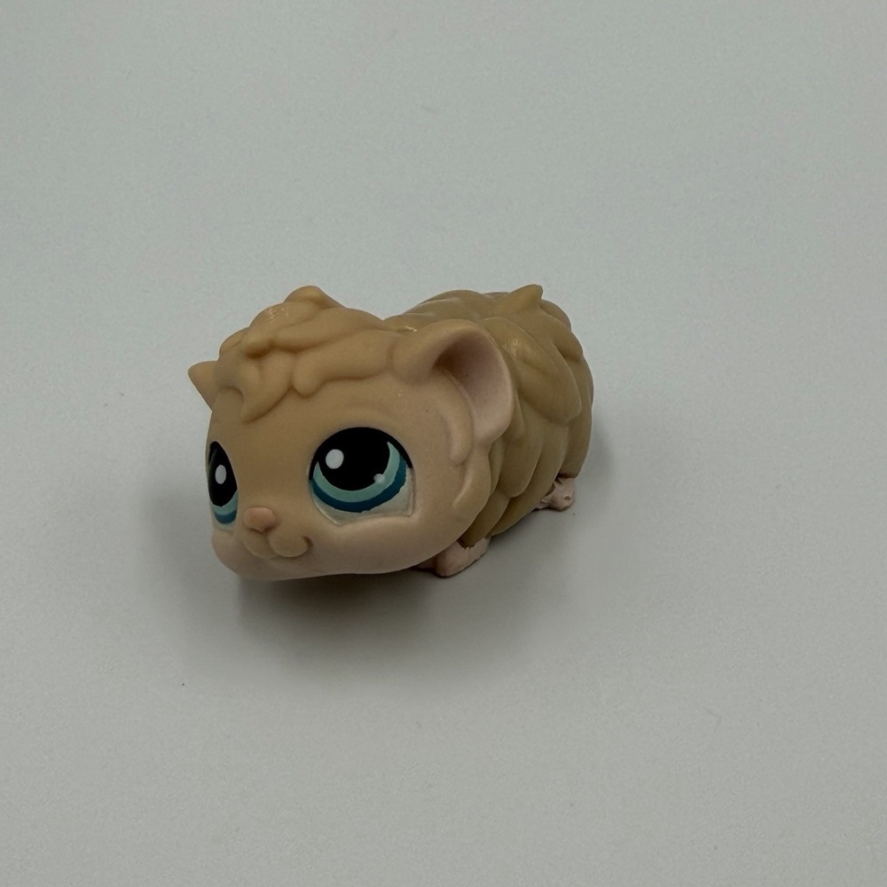 Littlest Pet Shop LPS Brown Tan Cream Long Hair Guinea Pig Hamster #157